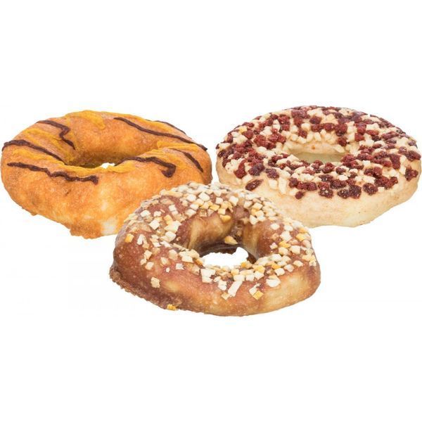 Ласощі Trixie Donuts для собак набір пончиків качка/тріска/курка 10 см 3 шт 100 г 1111170302 фото