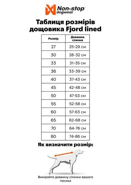 Дощовик для собак Non-stop dogwear Fjord lined Зелений 45 41327 фото
