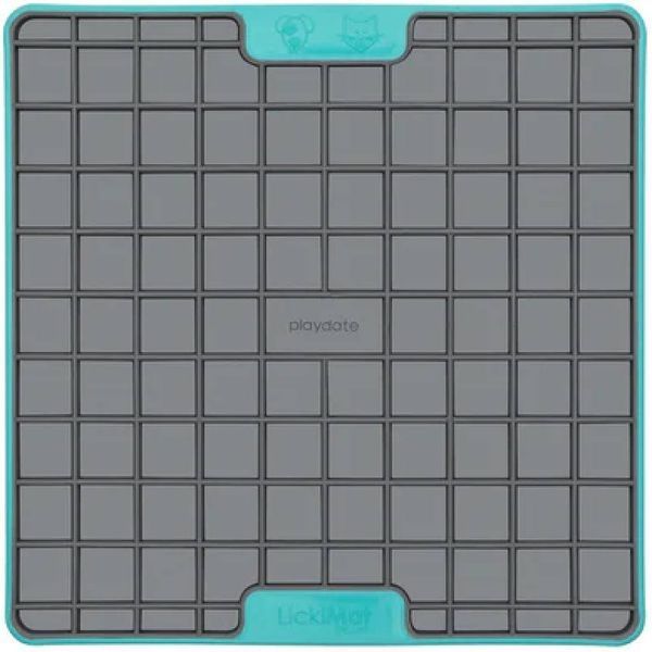 Лизальний килимок антистрес для собак LickiMat Playdate Tuff Turquoise, тверда основа 27747 фото