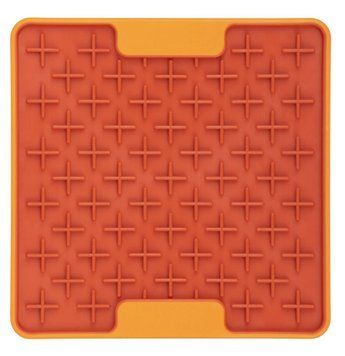 Лизальний килимок антистрес для маленьких собак собак LickiMat Mini Tuff Buddy Orange, тверда основа 30331 фото