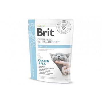 Корм сухий Brit Grain Free VetDiet Cat Obesity для котів з зайвою вагою та ожирінням з куркою та горохом 400 г 1111152754 фото