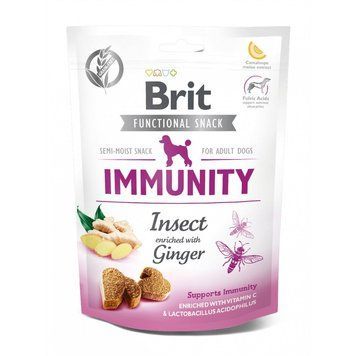 Ласощі Brit Care Functional Snack Immunity для собак для підтримки імунітету з комахами та імбиром 150 г 1111158246 фото