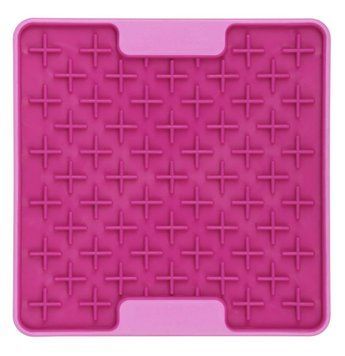 Лизальний килимок антистрес для маленьких собак собак LickiMat Mini Tuff Buddy Pink, тверда основа 30332 фото