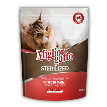 Сухий корм для стерилізованих котів Morando Migliorgatto Sterilized з яловичиною 400 g 01485 фото