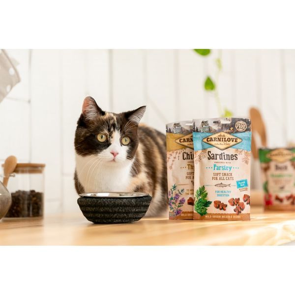 Ласощі Carnilove Cat Semi Moist Snack Sardine with Parsley для котів з чутливим травленням з сардиною та петрушкою 50 г 1111153875 фото