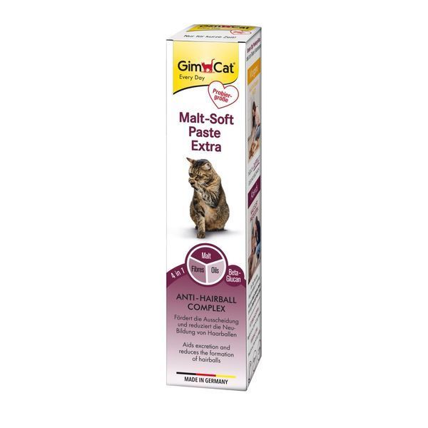 Набір паст GimCat KOMBI-PACK Multi-Vitamin + Malt-Soft Extra для котів для імунітету та виведення грудок шерсті 2х20г 1111210078 фото